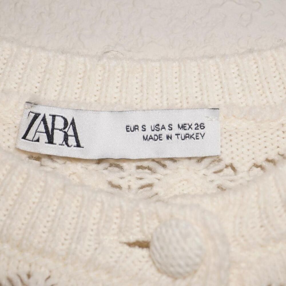 Zara Women's Cream and White Jumper - Picture 6 of 6
